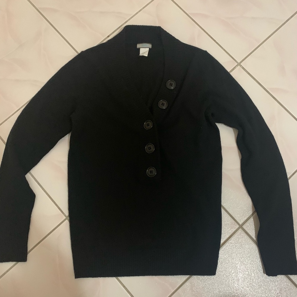 J.Crew Black Cashmere Sweater - Picture 1 of 5